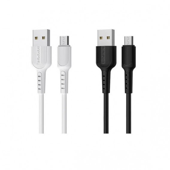 Кабель USB - microUSB Borofone BX16 1м 2А ПВХ