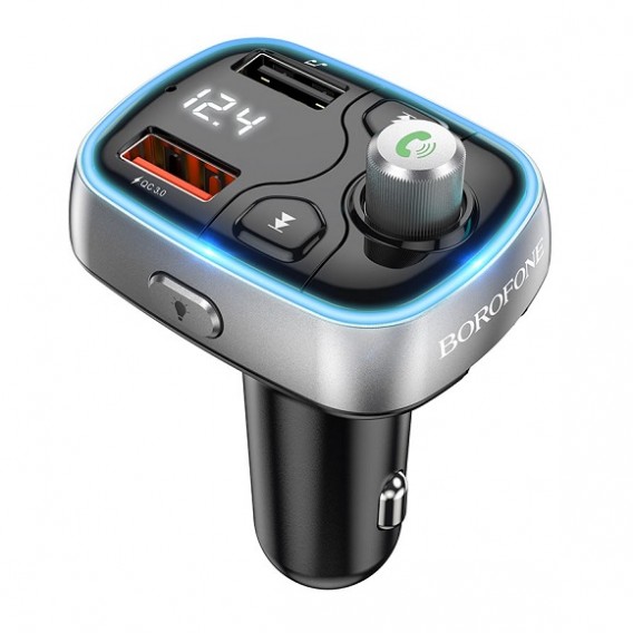 MP3 FM модулятор автомоб. Borofone BC32 Sunlight (Bluetooth, 2*USB)