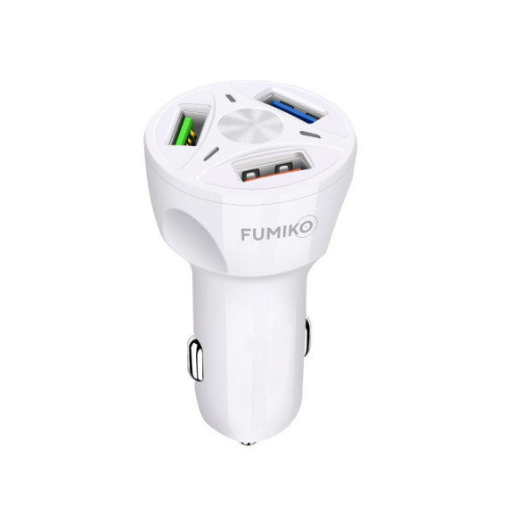Адаптер автомобильный 3*USB QC3.0 + 2*2.4A 20W Fumiko CC08