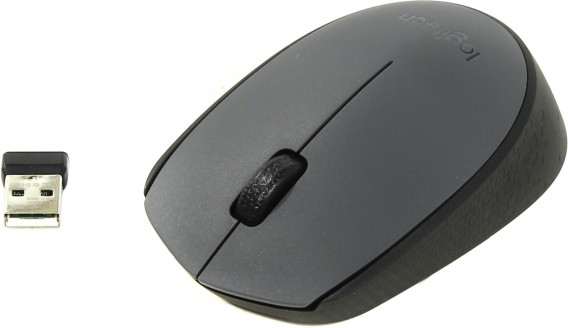 Мышь Logitech M170 беспроводная, серо-черная 910-004646 (1АА в комп.)