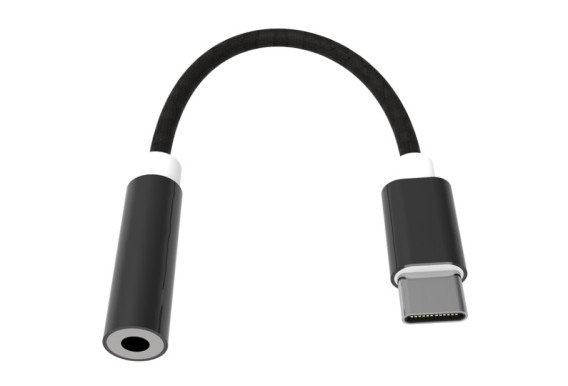 Переходник Type-C - 3,5 джек (шт/гн) черный Ritmix RCC-032