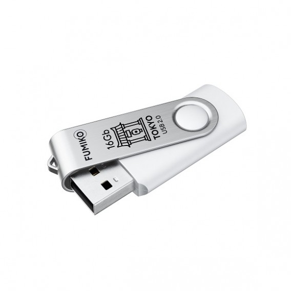 Флэш-диск Fumiko 16GB USB 2.0 Tokyo белый