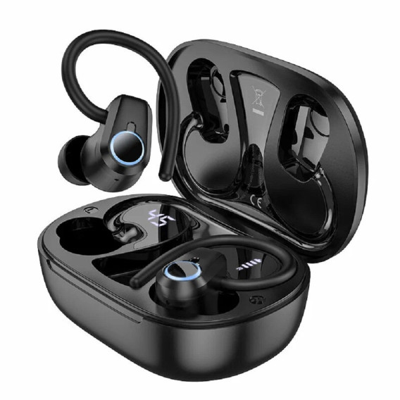 Гарнитура Bluetooth Hoco EQ8 TWS, дисп. (вакуумные наушники) черная