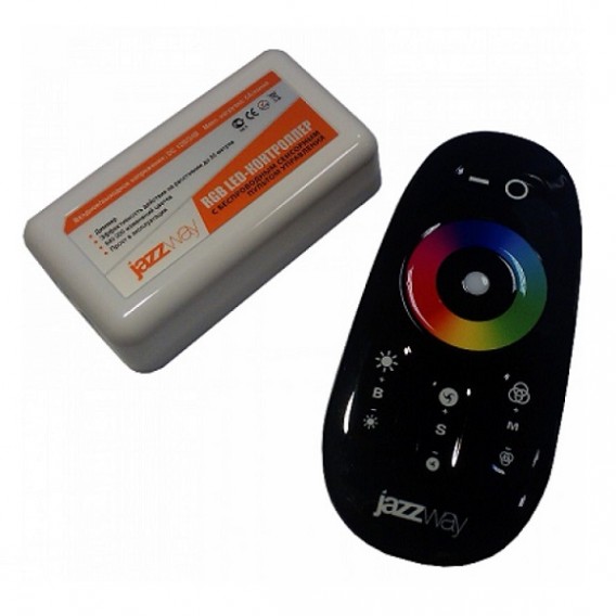 Контроллер Jazzway RGB PRC-4000RF BL 12/24V 216/432W (черный)