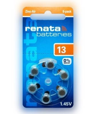 Батарейка Renata ZA13 BL6/60
