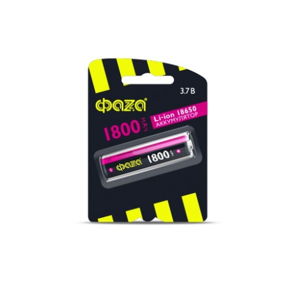 Аккумулятор Li18650 1800mAh 3.7V Фаzа без защиты BL 1/10