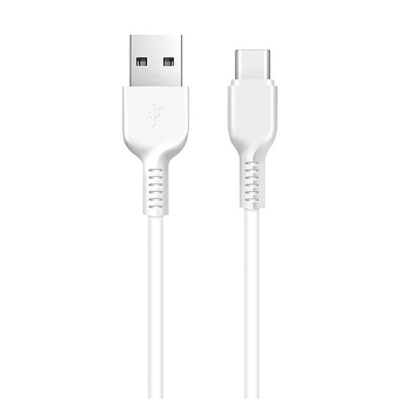 Кабель USB - Type-C 1м Hoco X20  2,4А/12W, ПВХ, белый