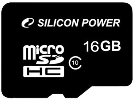 Карта памяти microSDHC Silicon Power 16Gb Class 10 UHS-1 без адаптера