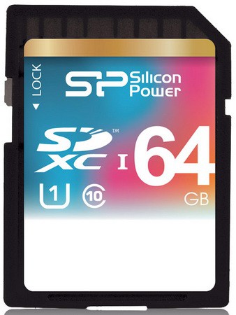 Карта памяти SDHC Silicon Power 64Gb Class 10 Elite UHS-I (SDXC)