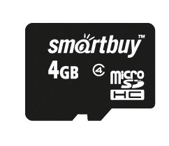 Карта памяти microSDHC SmartBuy 4Gb Class 4 без адаптера