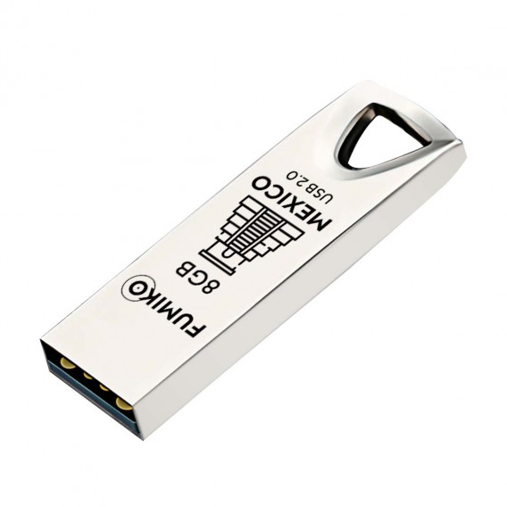 Флэш-диск Fumiko 8GB USB 2.0 Mexico металл, серебро