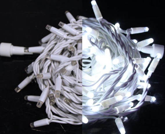 Уличная гирлянда "Нить" LED, 7,5м, белая, мерц.хол.бел, бел.шнур(утолщенный)