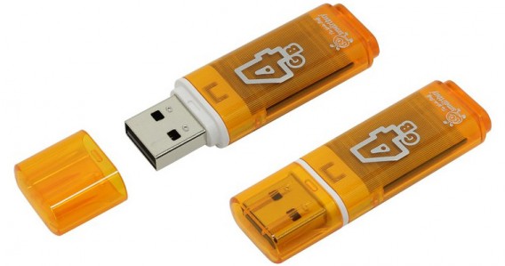 Флэш-диск SmartBuy 4GB USB 2.0 Glossy оранж