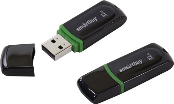 Флэш-диск SmartBuy 32GB USB 2.0 Paean черный