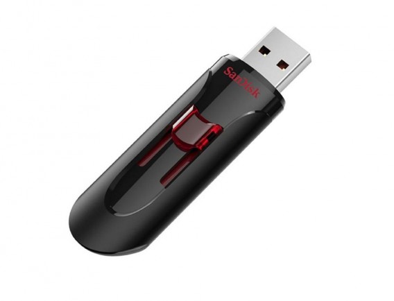 Флэш-диск SanDisk 128GB USB 3.0 CZ600 Cruzer Glide черный
