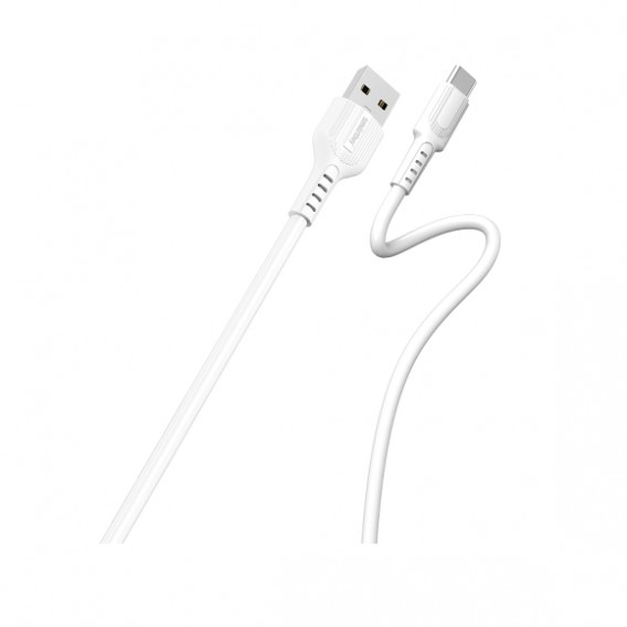 Кабель USB - Type-C 1м SmartBuy S33  5A, белый, iK-3112-S33w