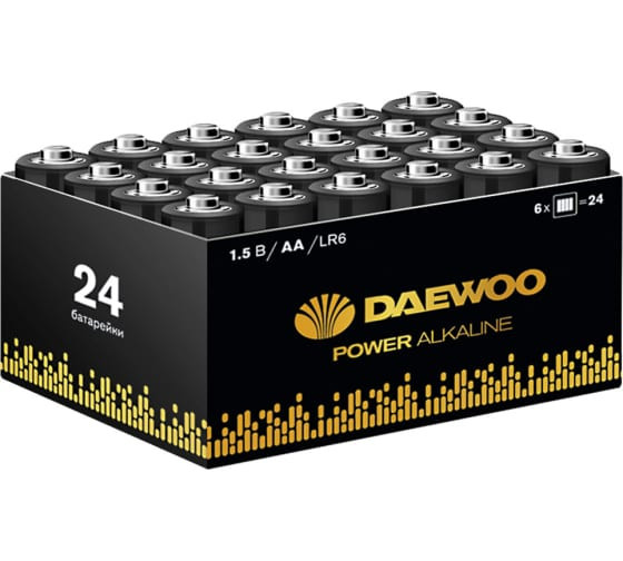 Батарейка Daewoo LR6 POWER ALKALINE Pack-24