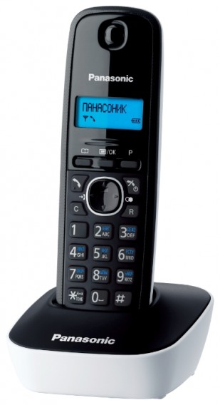 Телефон беспроводной Panasonic KX-TG1611RUW черно-белый