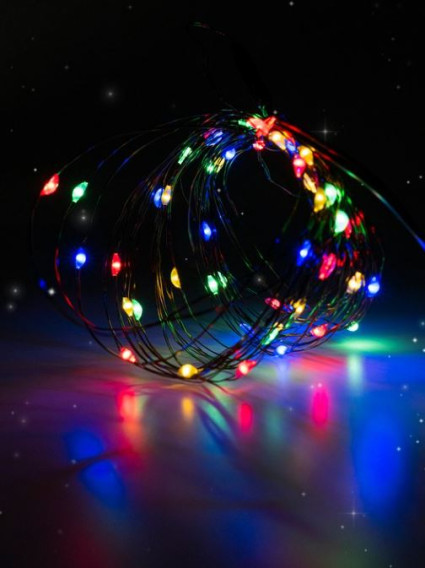 Уличная гирлянда "Роса" LED,  50м, разноцв., 8 реж., б/п