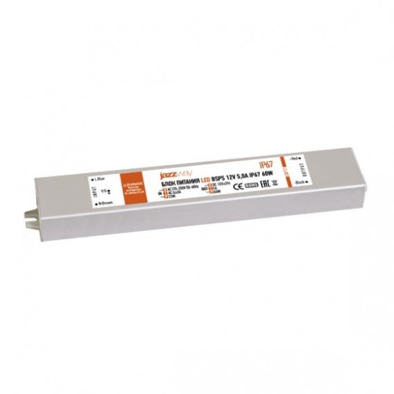 Блок питания Jazzway BSPS 12V 5,0A=60W влагозащищенный IP67