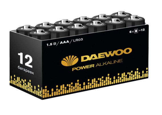 Батарейка Daewoo LR03 ENERGY ALKALINE BL 12/72/576 промо цена
