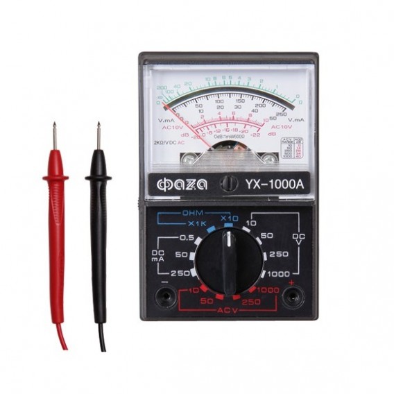 Мультиметр ФАZA YX - 1000A пост/пер напр, пост ток, сопр, емкость,1,5В(АА)