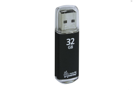 Флэш-диск SmartBuy 32GB USB 2.0 V-Cut черный
