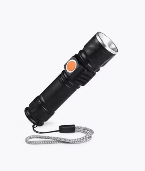 Фонарь аккум.ручной 2W+COB, Zoom (USB) черный, карт. упак. (BL-B35TG)