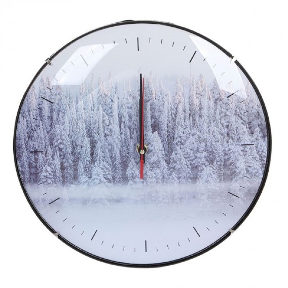 Часы настенные Perfeo "Зимний лес" кругл.,диам.30см (1АА) PF_C3071