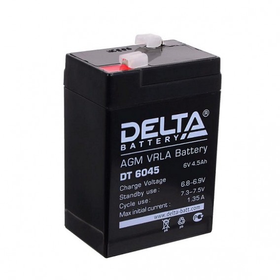 Аккумулятор для прожекторов Delta (6V 4,5 Ah) DT 6045