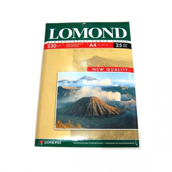Бумага Lomond глянцевая A4, 230 г /25 листов (0102049)/26