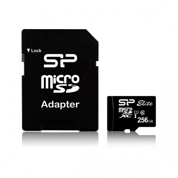 Карта памяти microSDHC Silicon Power 256Gb Class 10 UHS-1 Elite с адаптер