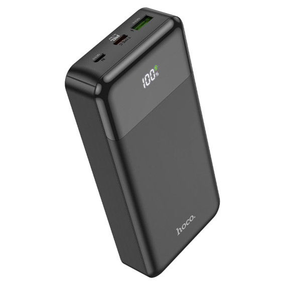 Внешний аккумулятор 20000mAh Hoco J102A (in - T,M/out - U,T) дисплей, черный