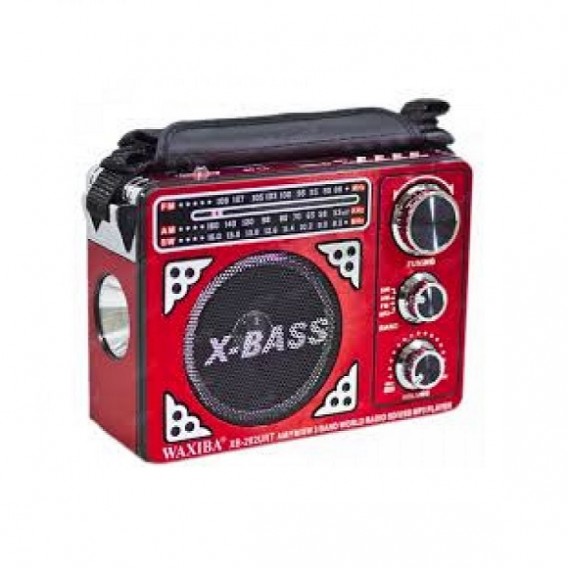 Радиоприемник Waxiba XB-202URT (220V/2*R20) красный (20х15х7см)