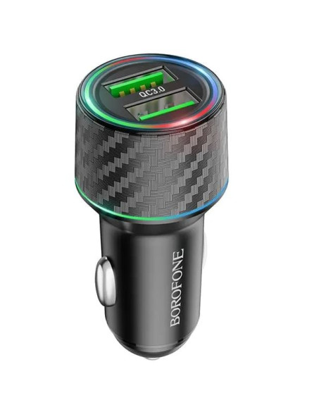 Адаптер автомобильный 2*USB 3A QC3.0 36W Borofone BZ21A