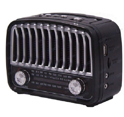 Радиоприемник Haoning HN-290UAT (USB/microSD/акб/фонарь/PowerBank) черный