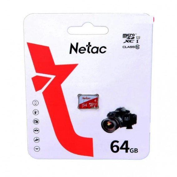 Карта памяти microSDHC Netac 64Gb P500 Eco Class 10 без адапт
