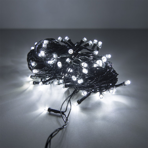 Гирлянда "Нить" 100LED, белая, 10м, т-зел.шнур RL-110W Funray