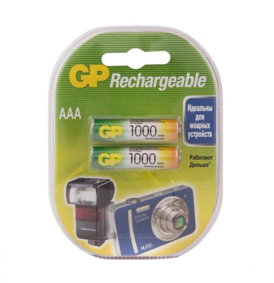 Аккумулятор GP R03 1000mAh Ni-Mh BL 2/20/200 предзаряженный