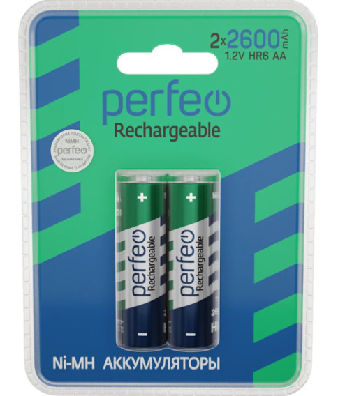 Аккумулятор Perfeo R6 2600mAh Ni-Mh BL 2/40