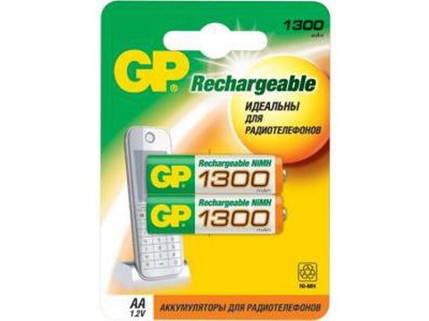 Аккумулятор GP R6 1300mAh Ni-Mh BL 2/20/200 предзаряженный