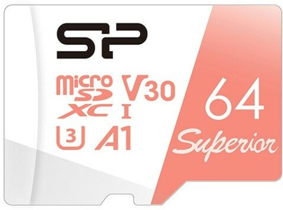 Карта памяти microSDHC Silicon Power 64Gb Superior UHS-I U3 A1 б/адапт