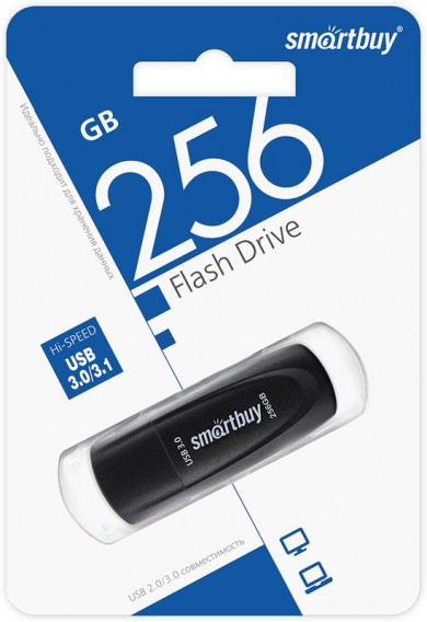 Флэш-диск SmartBuy 256GB USB 3.0/3.1 Scout черный