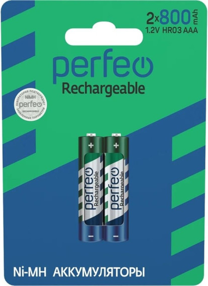 Аккумулятор Perfeo R03  800mAh Ni-Mh BL 2/60