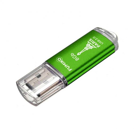 Флэш-диск Fumiko 8GB USB 2.0 Paris зеленый