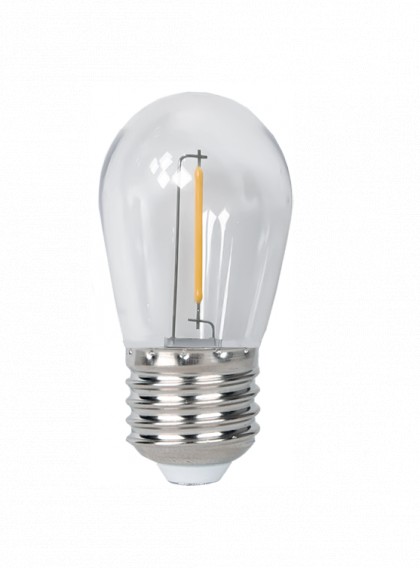 Лампа светодиодная Jazzway PLED-ECO S14 1w CLEAR E27 2700K(для улич. гирл.)