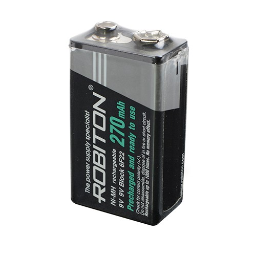 Аккумулятор Robiton 6F22 270mAh sh 1/6 предзаряженный