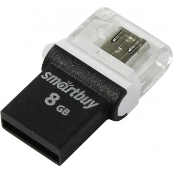 Флэш-диск SmartBuy 8GB USB 2.0 OTG POKO черный