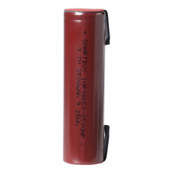 Аккумулятор Li18650 2500mAh 3,7V высокотоковый с выводами Smartbuy sh 1/100