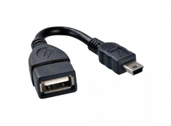 Адаптер OTG USB(гнездо) - miniUSB 10см